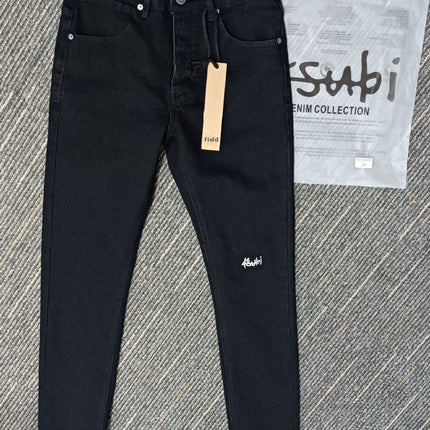 American-style Black Trousers Embroidery