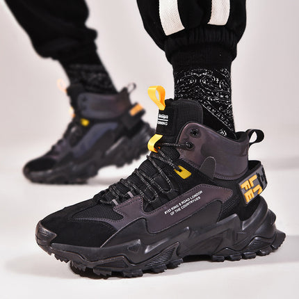 Thick-soled Height-enhanced Cotton Basketball Sneakers