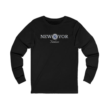 Black New York Yankees Long Sleeve Tee