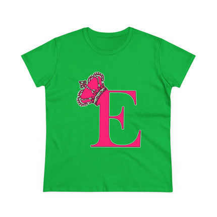 👑 “E” Monogram Tee – Royal Gold Edition (White & Gold)