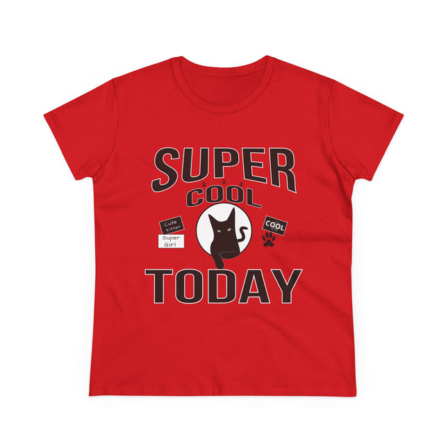 Women's Midweight Cotton Tee, Super Cool Today