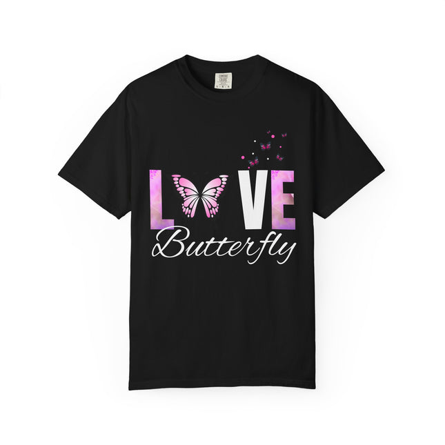 🦋 LOVE Butterfly” Graphic T-Shirt – Soft Teal