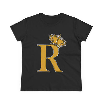 👑 “R” Monogram Tee – Regal in White & Gold
