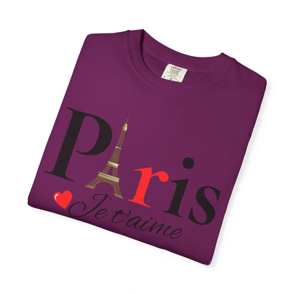 Paris Je t’aime” Eiffel Tower T-Shirt – Romantic French Style Tee