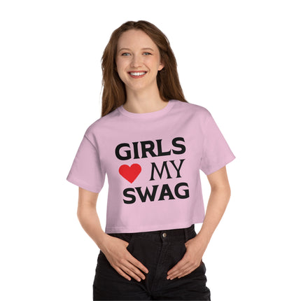 Champion Women's Heritage Cropped T-Shirt, Print Girls My Swag