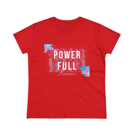Women's Midweight Cotton Tee, Power Full...