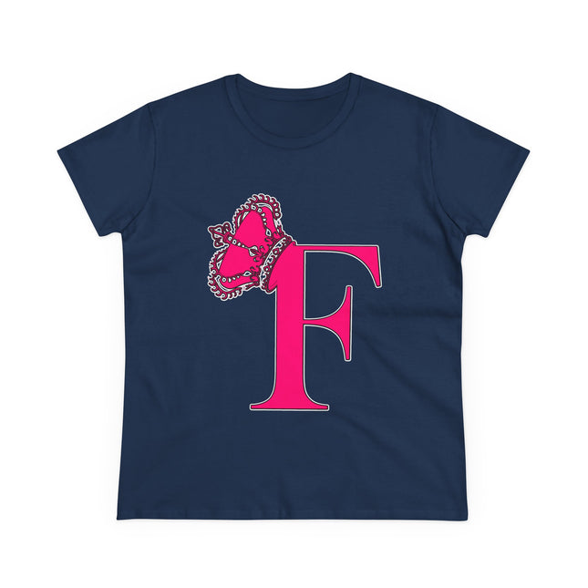 👑 “F” Monogram Tee – Fierce & Fabulous in Fuchsia