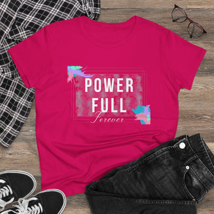 Women's Midweight Cotton Tee, Power Full...