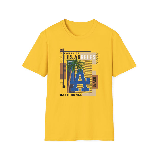 Paradise Los Angeles Beach, Unisex Softstyle T-Shirt