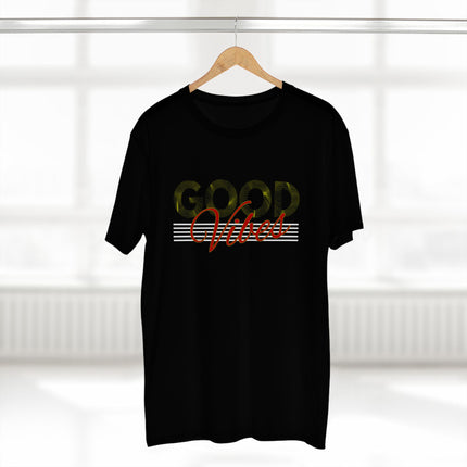 Good Vibes – Minimalist Retro Palm Leaf Graphic Tee