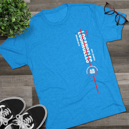 🏁 Los Angeles Vertical Graphic Tee – Black Edition