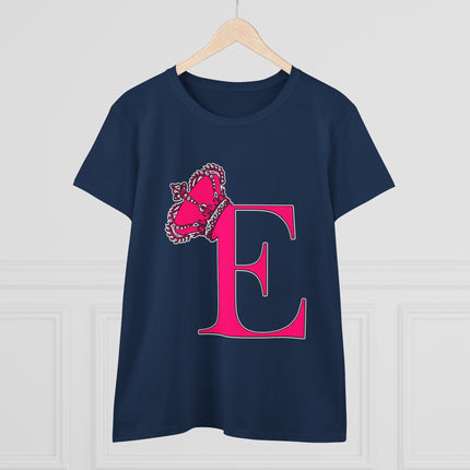 👑 “E” Monogram Tee – Royal Gold Edition (White & Gold)