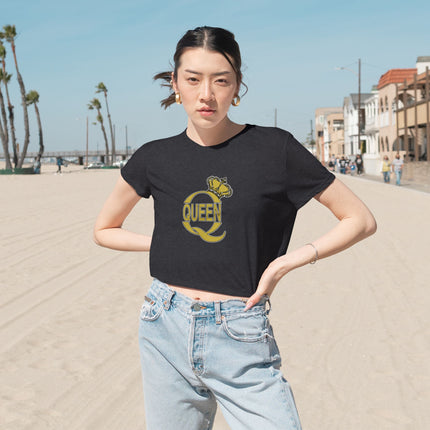 👑 Queen Q Crown Crop Tee – Rule Your Look