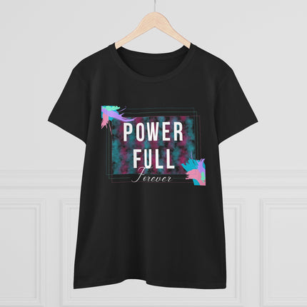 Women's Midweight Cotton Tee, Power Full...