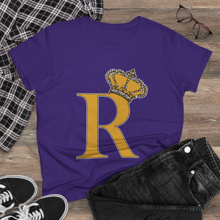 👑 “R” Monogram Tee – Regal in White & Gold