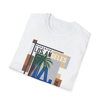 Paradise Los Angeles Beach, Unisex Softstyle T-Shirt