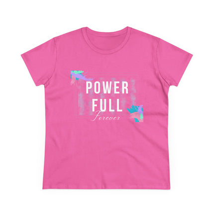 Women's Midweight Cotton Tee, Power Full...