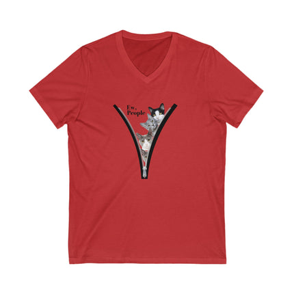 😾 Ew, People” Cat V-Neck Tee