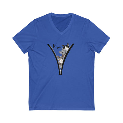 😾 Ew, People” Cat V-Neck Tee