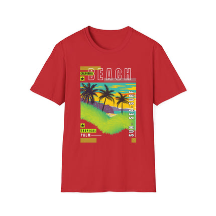 California Beach Tee – Tropical Vibes, Sunset Style 🌴🌅