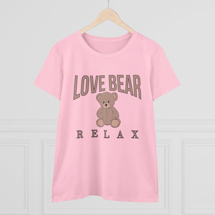 Love Bear Relax, Women's Midweight Cotton Tee