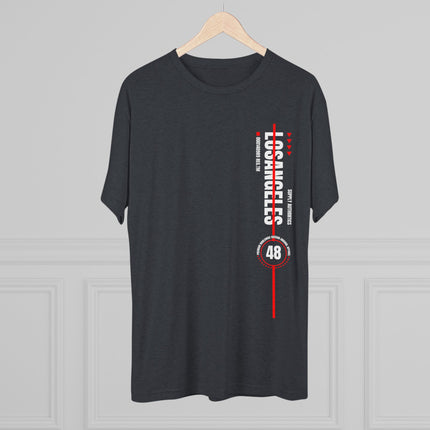 🏁 Los Angeles Vertical Graphic Tee – Black Edition