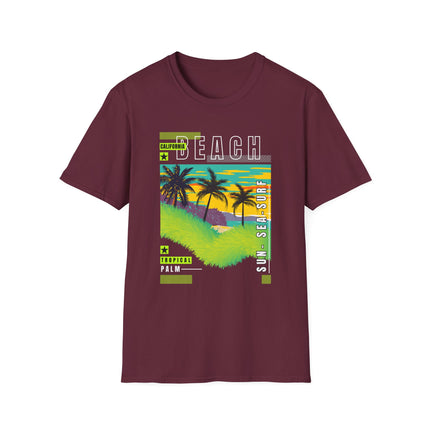 California Beach Tee – Tropical Vibes, Sunset Style 🌴🌅