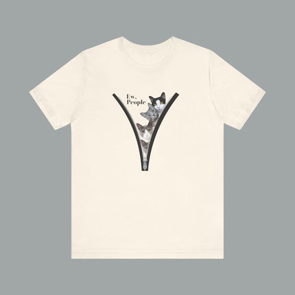 😾 Ew, People” Cat Tee – For the Socially Selective & Cat-Obsessed