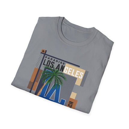 Paradise Los Angeles Beach, Unisex Softstyle T-Shirt