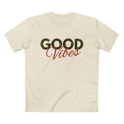 Good Vibes – Minimalist Retro Palm Leaf Graphic Tee