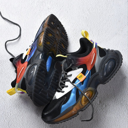Mesh Leather Reflective Ink Simple Casual Men's Shoes