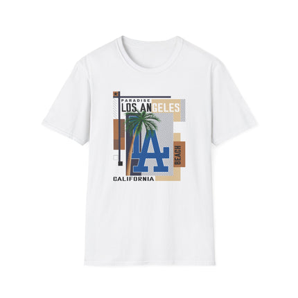 Paradise Los Angeles Beach, Unisex Softstyle T-Shirt