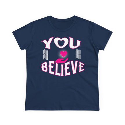 YOU BELIEVE Heart Graphic T-Shirt