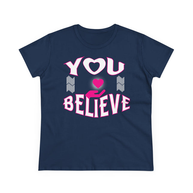 YOU BELIEVE Heart Graphic T-Shirt