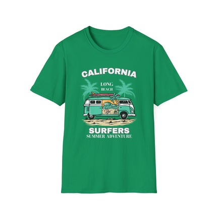 🌴 California Surfers – Long Beach Summer Adventure T-Shirt