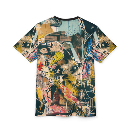 🎨 Urban Chaos Graphic Tee Abstract Art All-Over Print Shirt