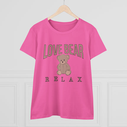 Love Bear Relax, Women's Midweight Cotton Tee