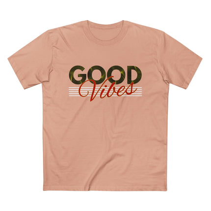 Good Vibes – Minimalist Retro Palm Leaf Graphic Tee