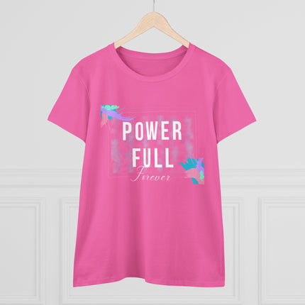 Women's Midweight Cotton Tee, Power Full...