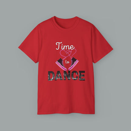 Unisex Ultra Cotton Tee, Print Time To Dance Luxury Design