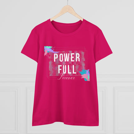 Women's Midweight Cotton Tee, Power Full...