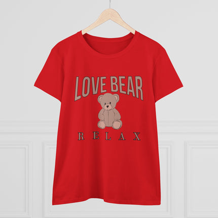 Love Bear Relax, Women's Midweight Cotton Tee