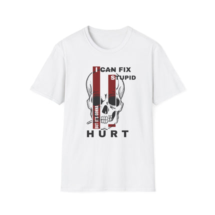 💀 "I Can Fix Stupid" Skull Graphic Tee – Savage Style, Unfiltered Attitude