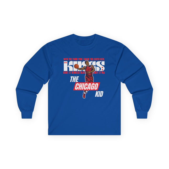 🏀 The Chicago Kid – Retro Basketball Long Sleeve Tee