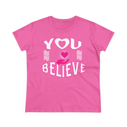 YOU BELIEVE Heart Graphic T-Shirt