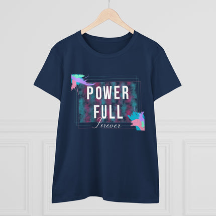 Women's Midweight Cotton Tee, Power Full...
