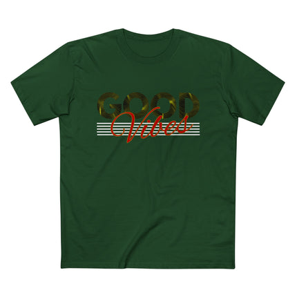 Good Vibes – Minimalist Retro Palm Leaf Graphic Tee