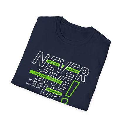 💪 NEVER GIVE UP! Motivational Tee