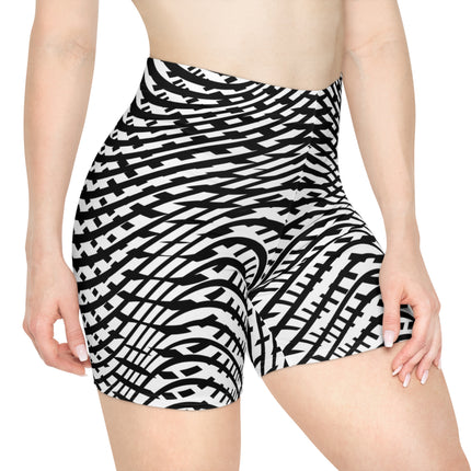 ⚡ Abstract Motion High-Waist Shorts
