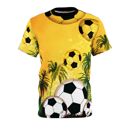 🌴⚽ Tropical Soccer Dream Tee – Golden Goal Edition